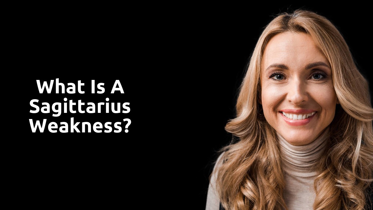 What is a Sagittarius weakness?